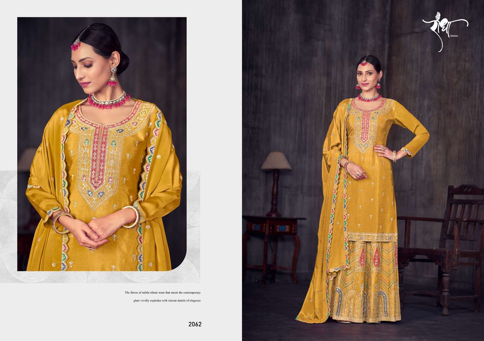 Radha Ghoomar Premium Chinon Designer Salwar Suits Wholesale catalog