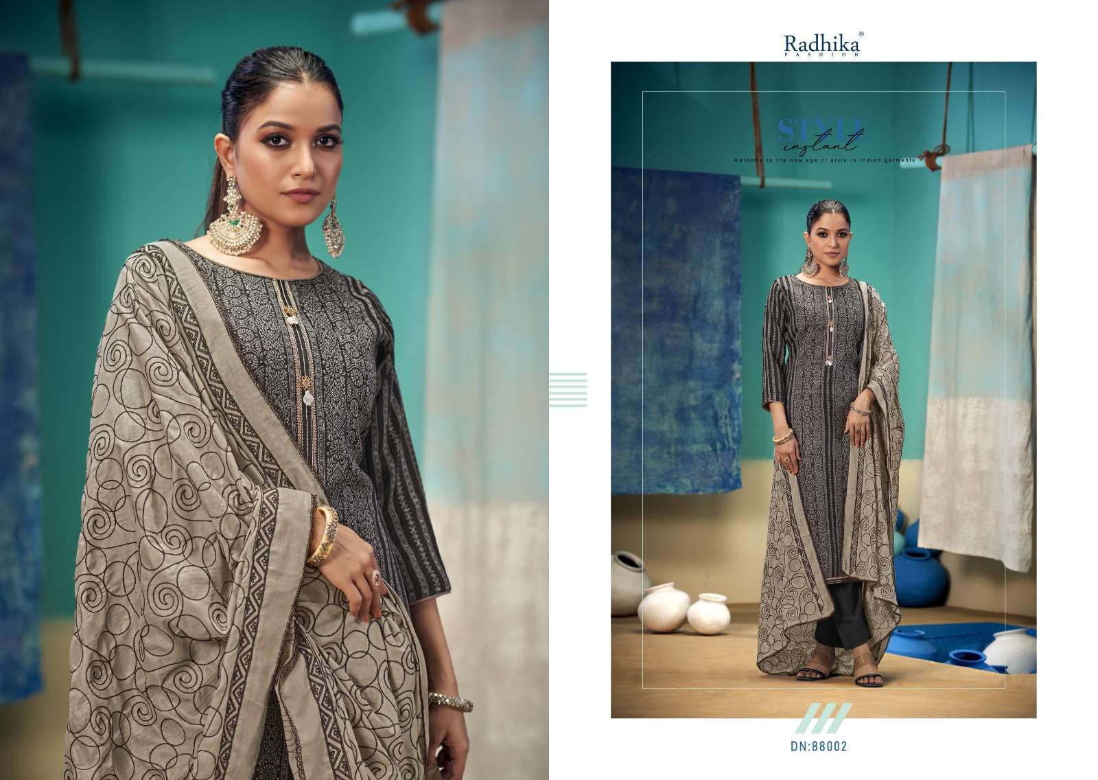 Radhika Azara Black Berry Vol 10 Cotton Dress Material Wholesale catalog