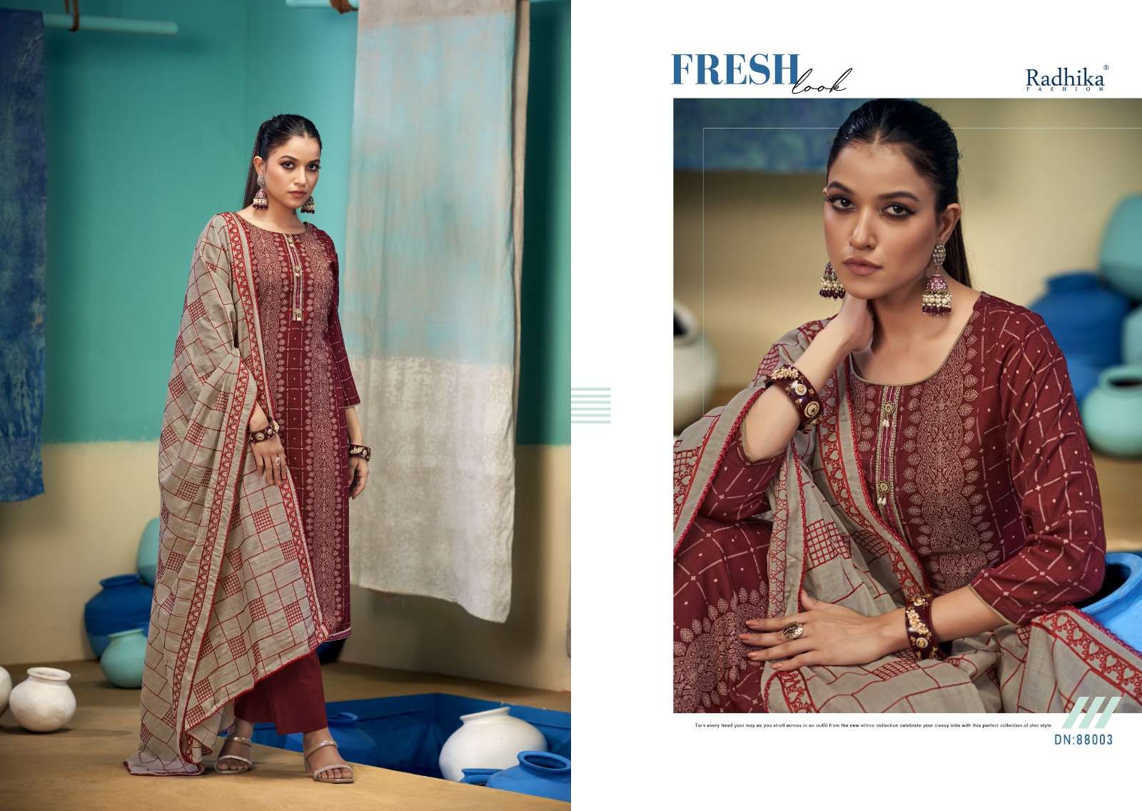 Radhika Azara Black Berry Vol 10 Cotton Dress Material Wholesale catalog