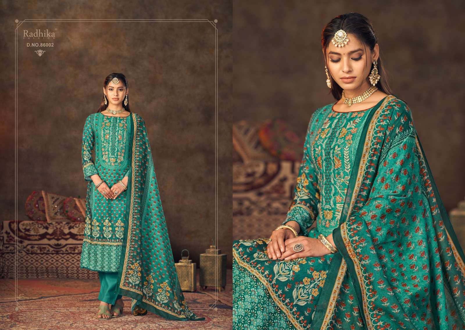 Radhika Azara Nagma Rayon Digital Printed Dress Material Wholesale catalog