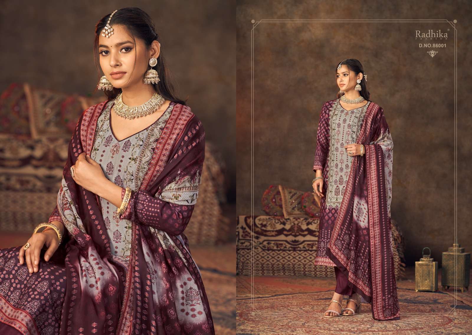 Radhika Azara Nagma Rayon Digital Printed Dress Material Wholesale catalog