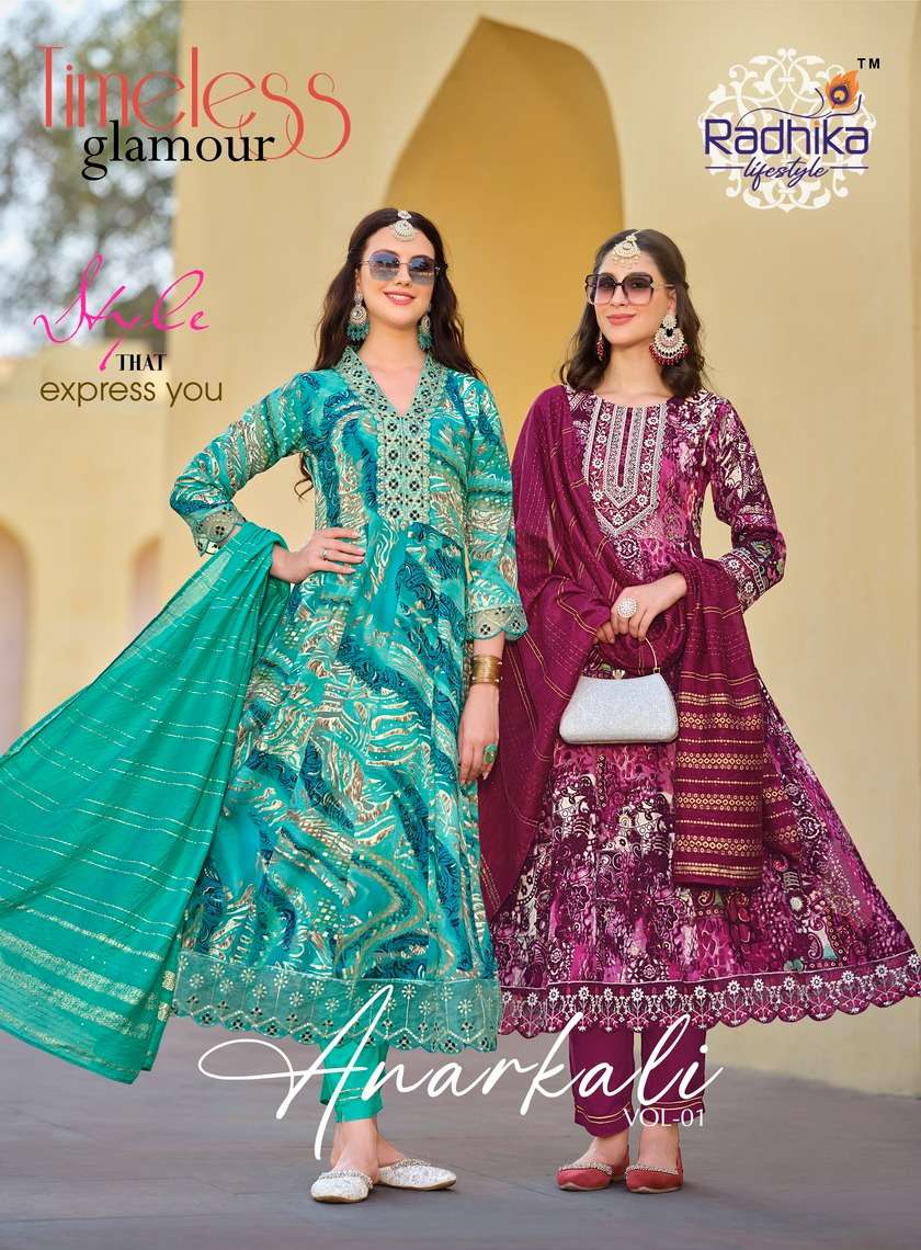 RADHIKA lifestyle ANARKALI VOL 1 Kurti Wholesale catalog