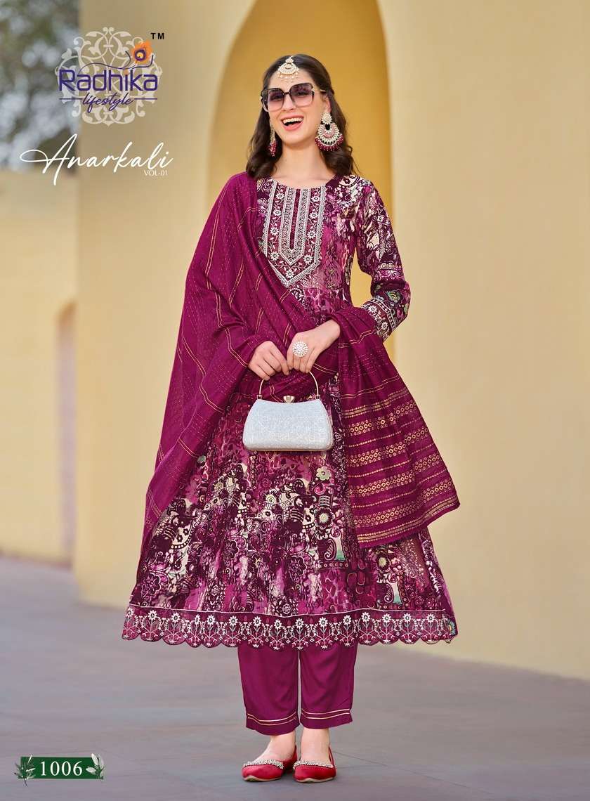 RADHIKA lifestyle ANARKALI VOL 1 Kurti Wholesale catalog
