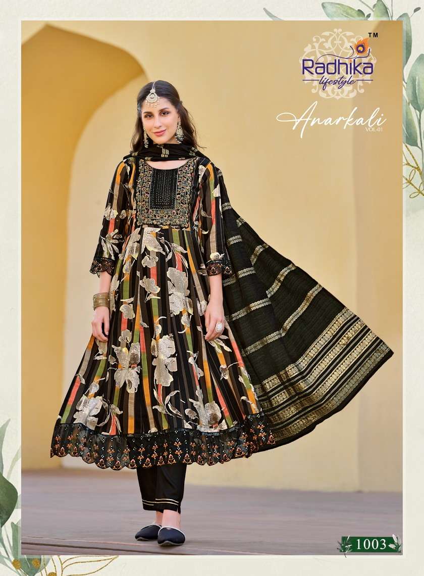 RADHIKA lifestyle ANARKALI VOL 1 Kurti Wholesale catalog