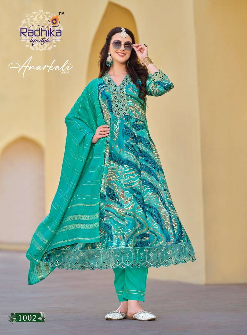 RADHIKA lifestyle ANARKALI VOL 1 Kurti Wholesale catalog