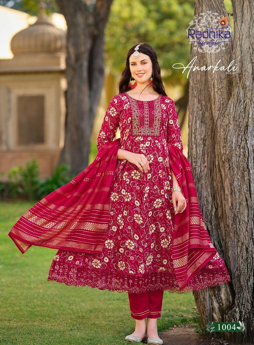 RADHIKA lifestyle ANARKALI VOL 1 Kurti Wholesale catalog