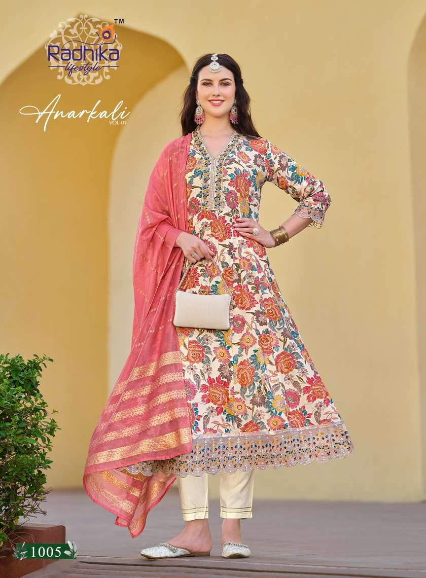 RADHIKA lifestyle ANARKALI VOL 1 Kurti Wholesale catalog