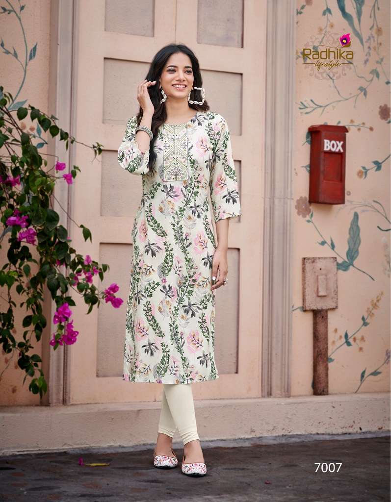 Radhika Pahel Vol-7 – Straight Kurtis - Wholesale Catalog