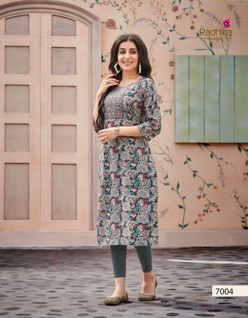 Radhika Pahel Vol-7 – Straight Kurtis - Wholesale Catalog