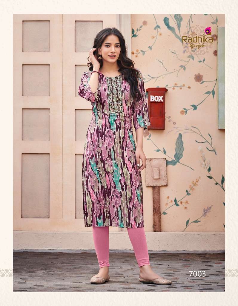 Radhika Pahel Vol-7 – Straight Kurtis - Wholesale Catalog