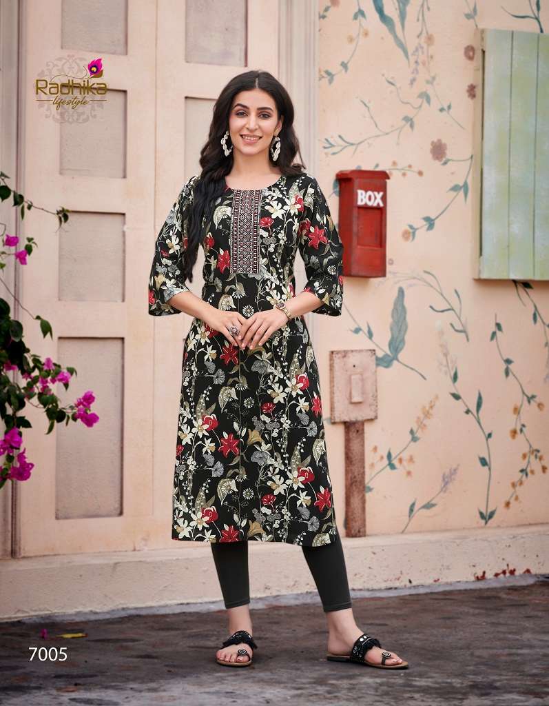 Radhika Pahel Vol-7 – Straight Kurtis - Wholesale Catalog