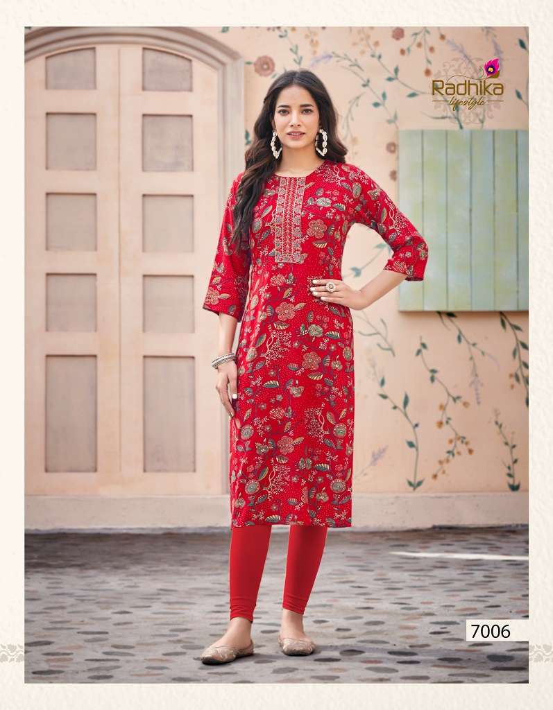 Radhika Pahel Vol-7 – Straight Kurtis - Wholesale Catalog