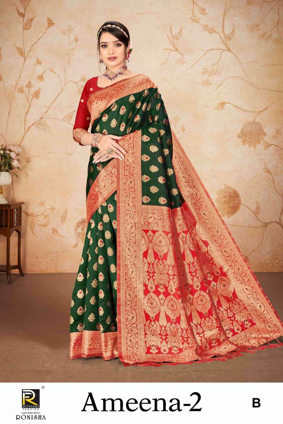 Ronisha Ameena-2 Banarasi Silk Saree Wholesale catalog