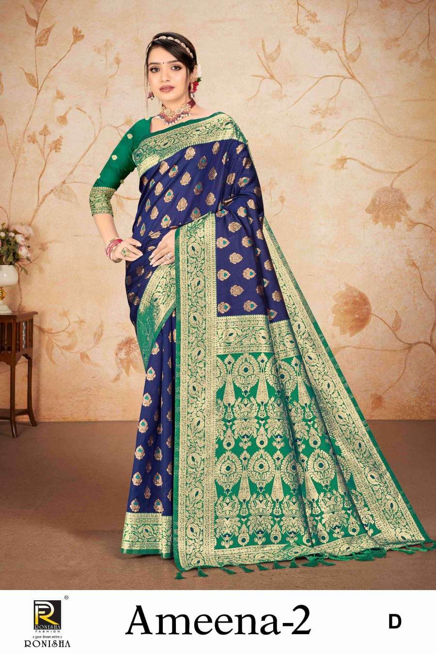 Ronisha Ameena-2 Banarasi Silk Saree Wholesale catalog