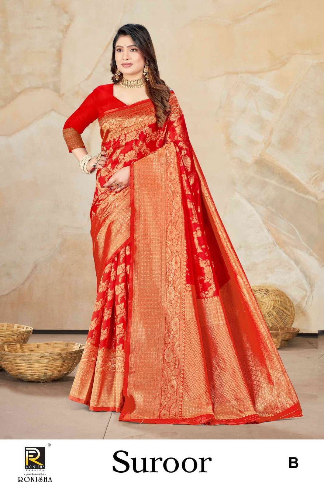Ronisha fashion Banarasi Silk Saree Wholesale catalog