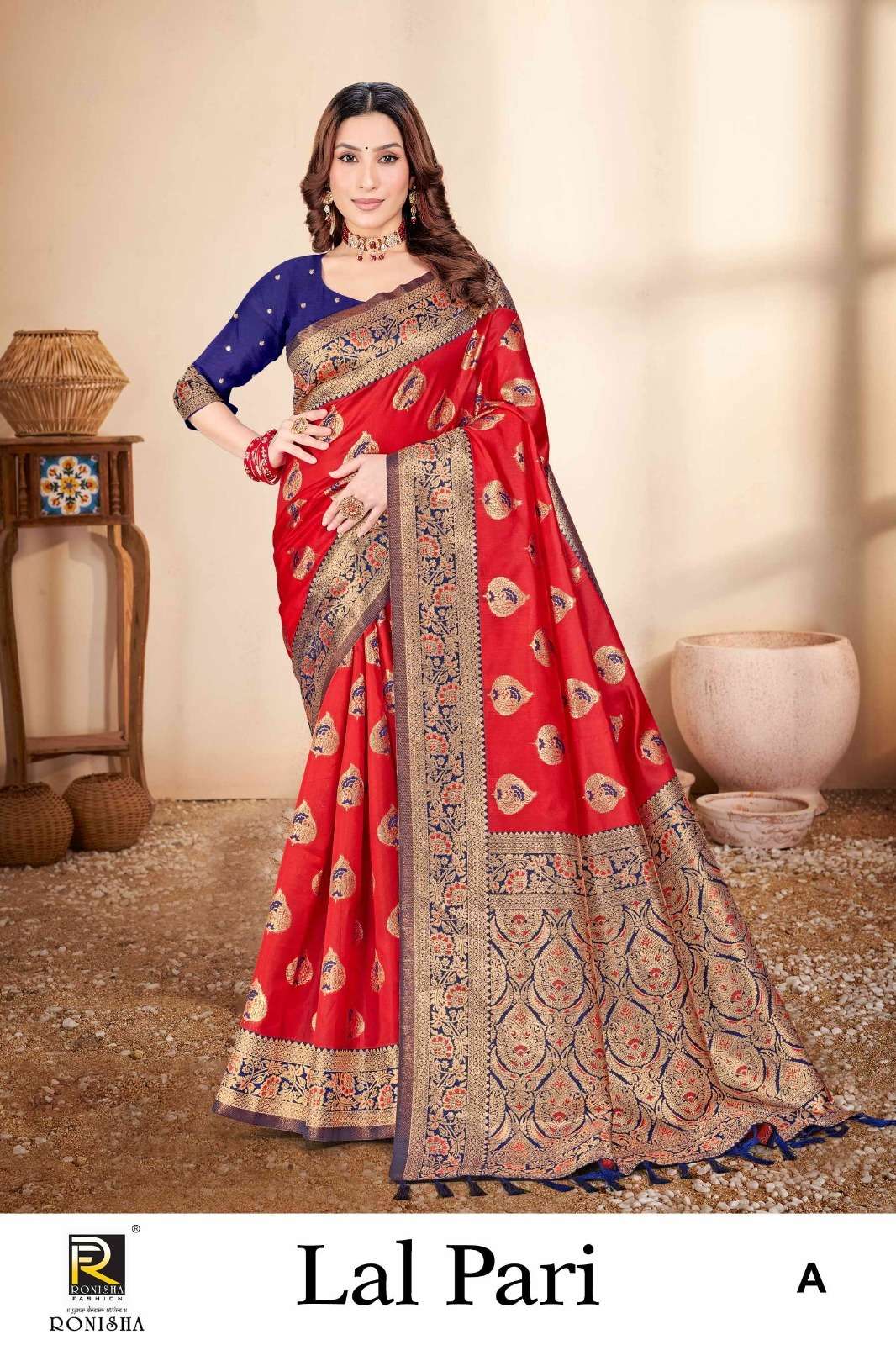 Ronisha Lalpari Banarasi Silk Saree Wholesale catalog
