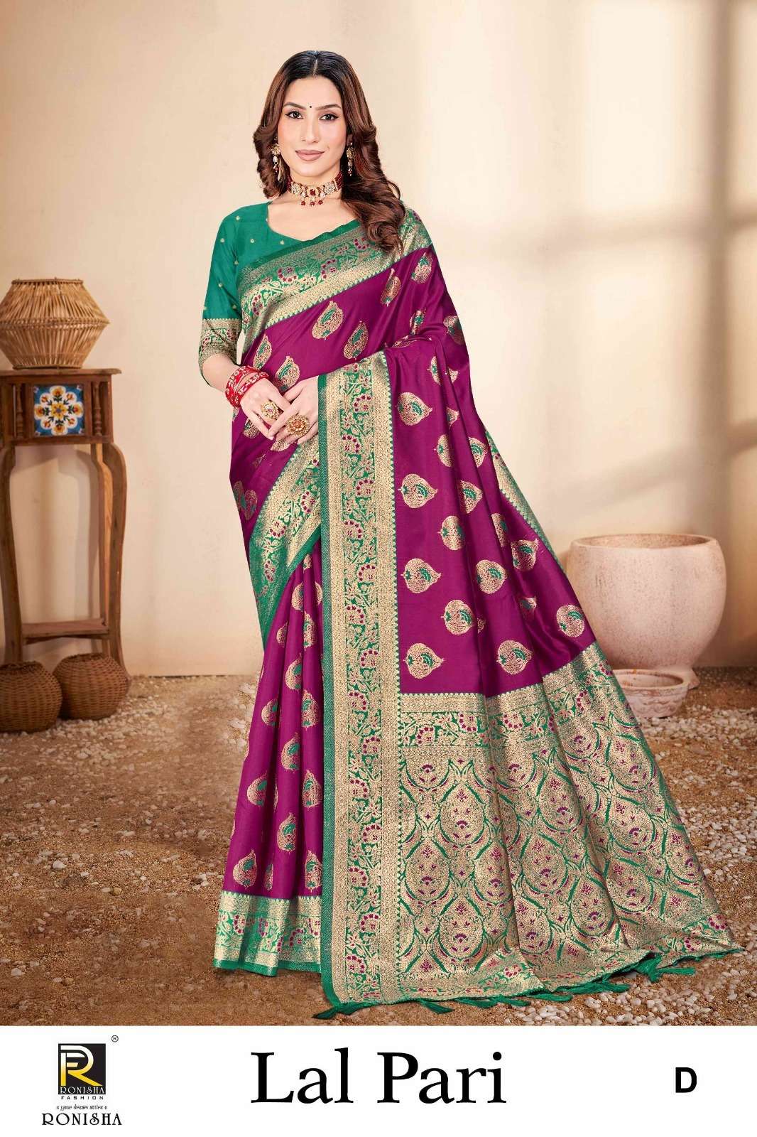 Ronisha Lalpari Banarasi Silk Saree Wholesale catalog