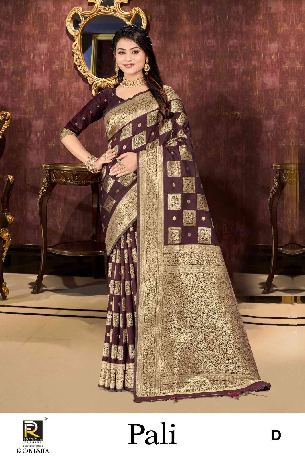Ronisha Pali Banarasi Silk Saree Wholesale catalog