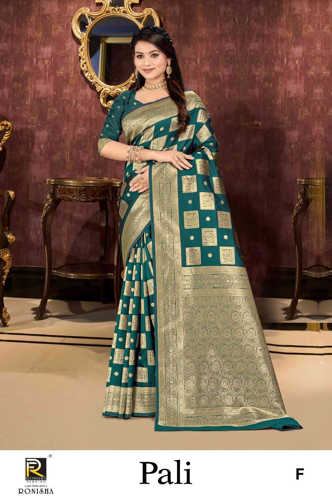 Ronisha Pali Banarasi Silk Saree Wholesale catalog
