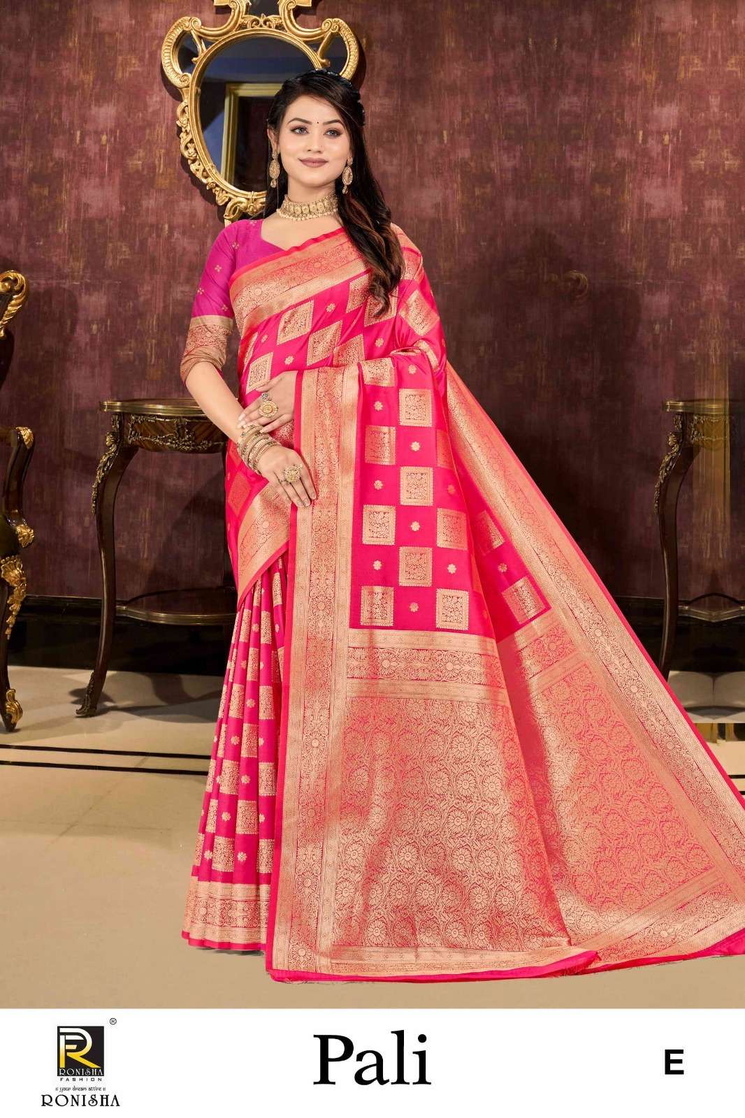 Ronisha Pali Banarasi Silk Saree Wholesale catalog
