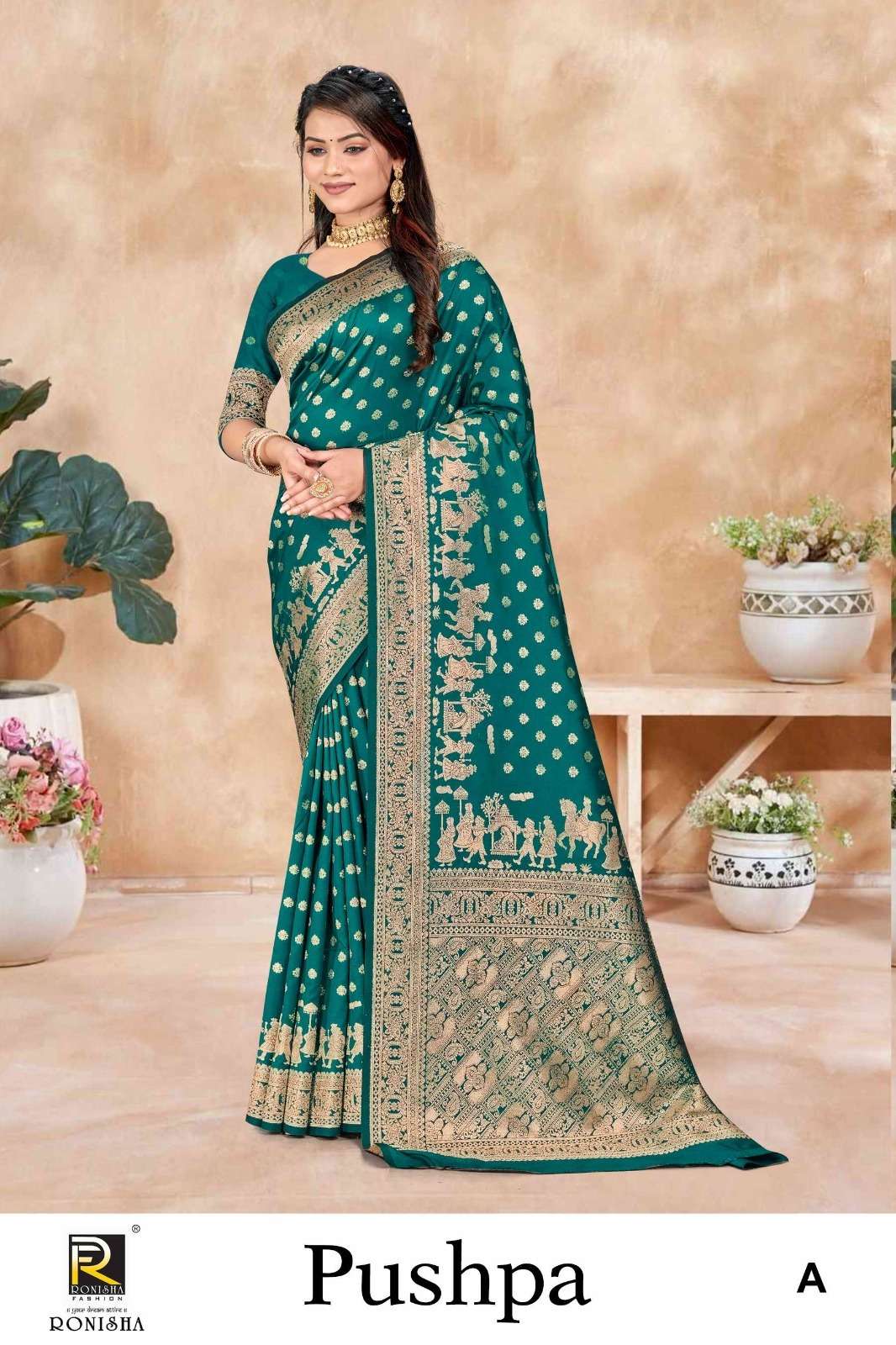 Ronisha Pushpa Banarasi Silk Saree Wholesale catalog