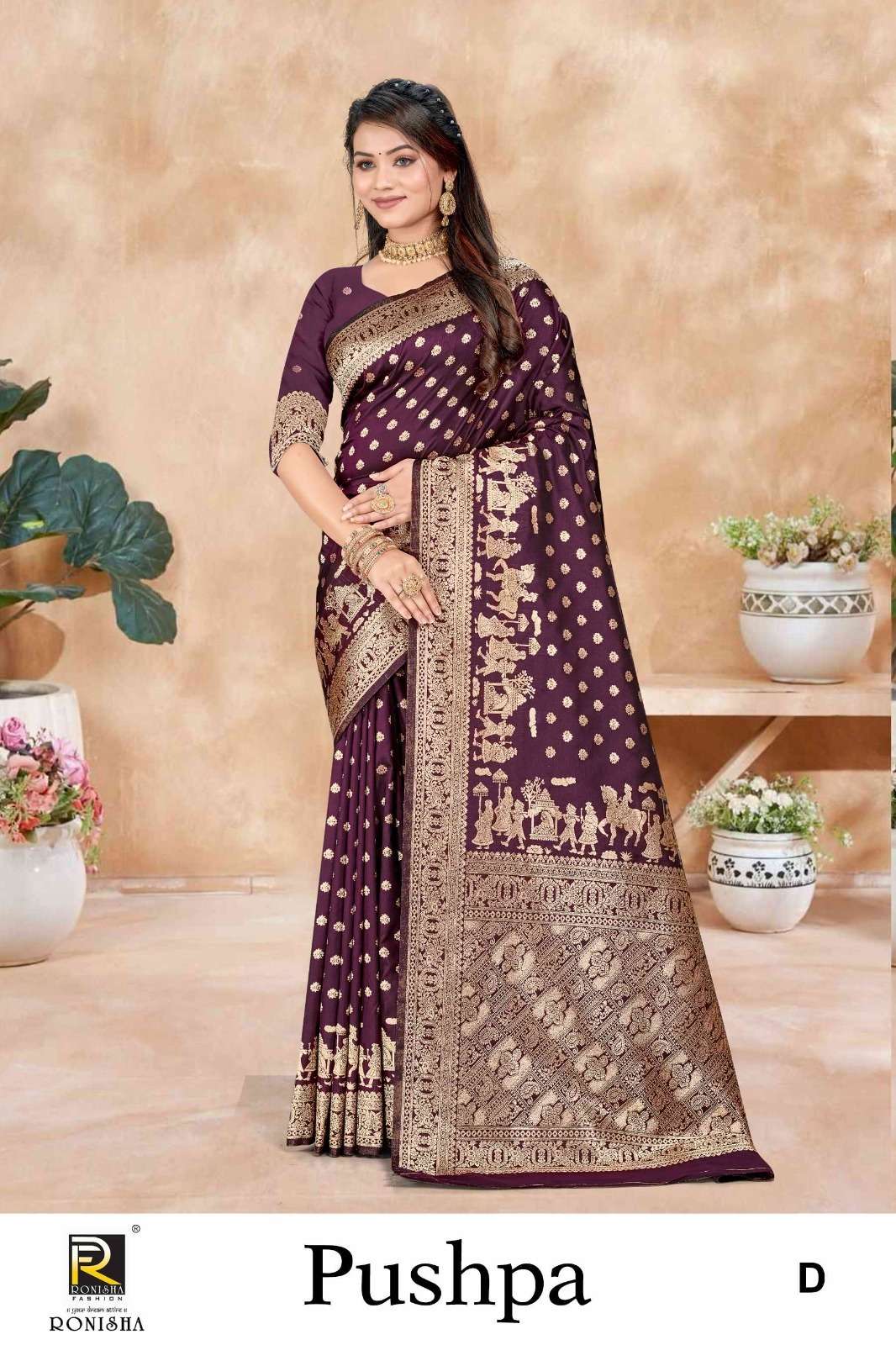 Ronisha Pushpa Banarasi Silk Saree Wholesale catalog