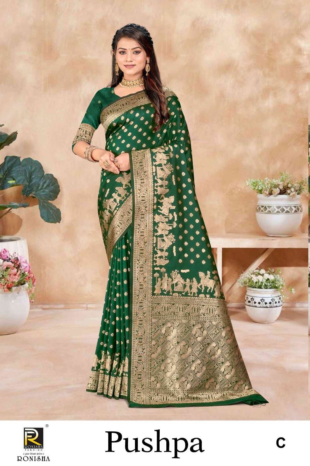 Ronisha Pushpa Banarasi Silk Saree Wholesale catalog