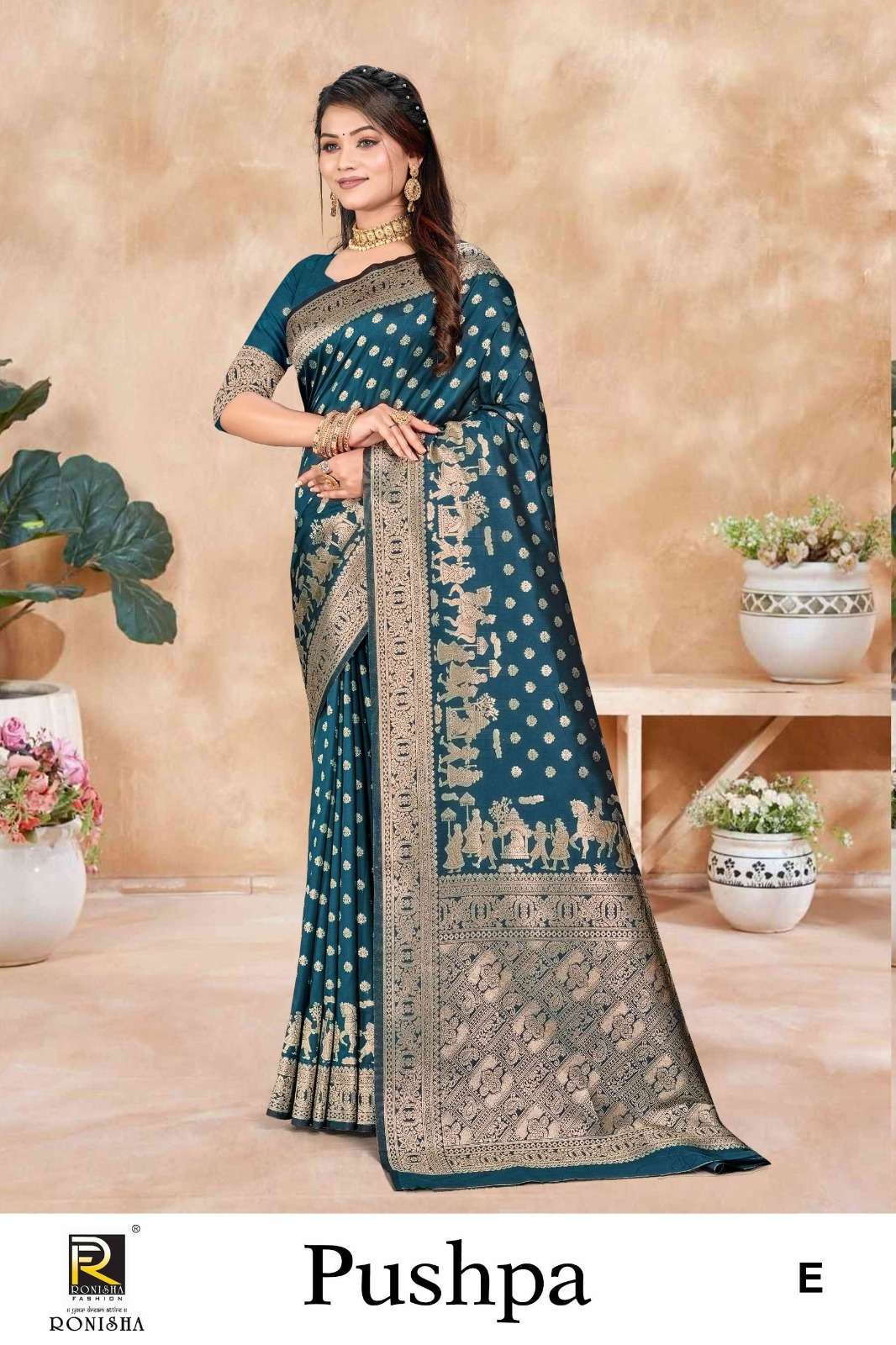 Ronisha Pushpa Banarasi Silk Saree Wholesale catalog