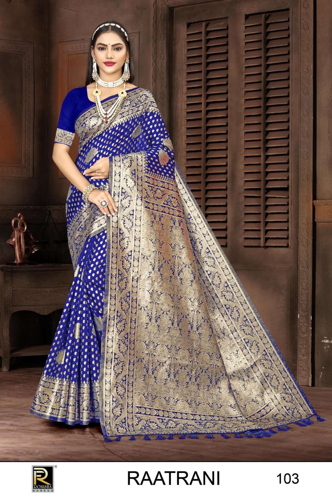 Ronisha Raatrani Banarasi Silk Saree Wholesale catalog