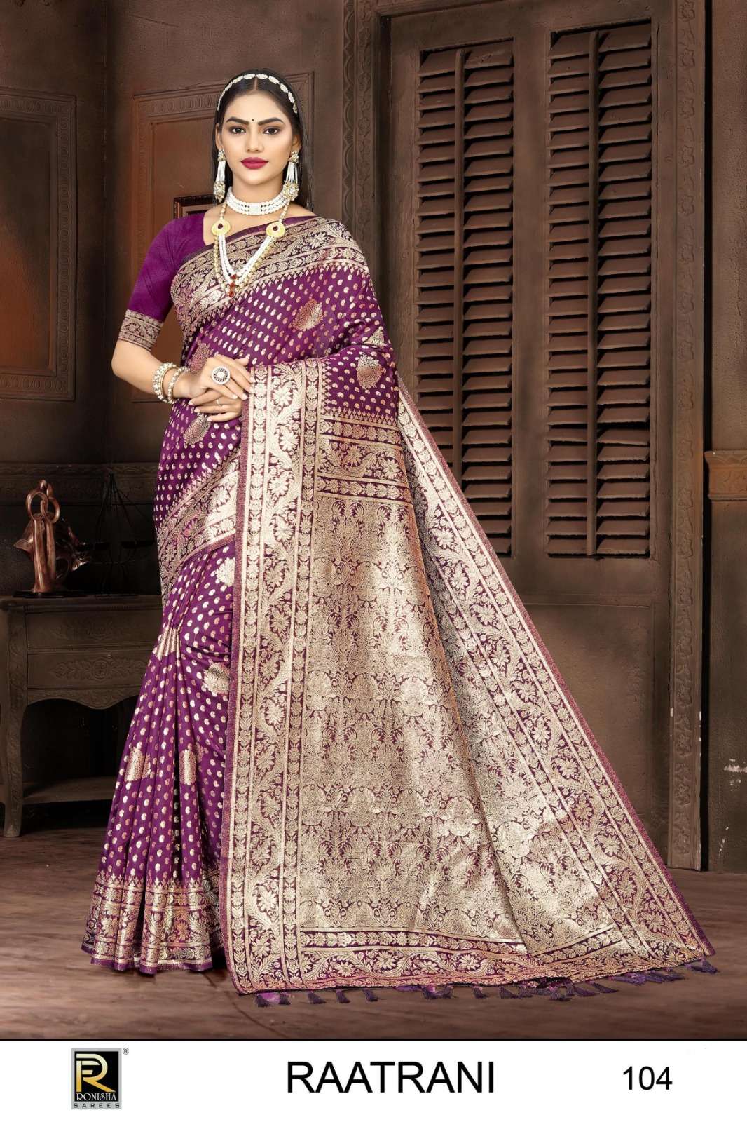 Ronisha Raatrani Banarasi Silk Saree Wholesale catalog