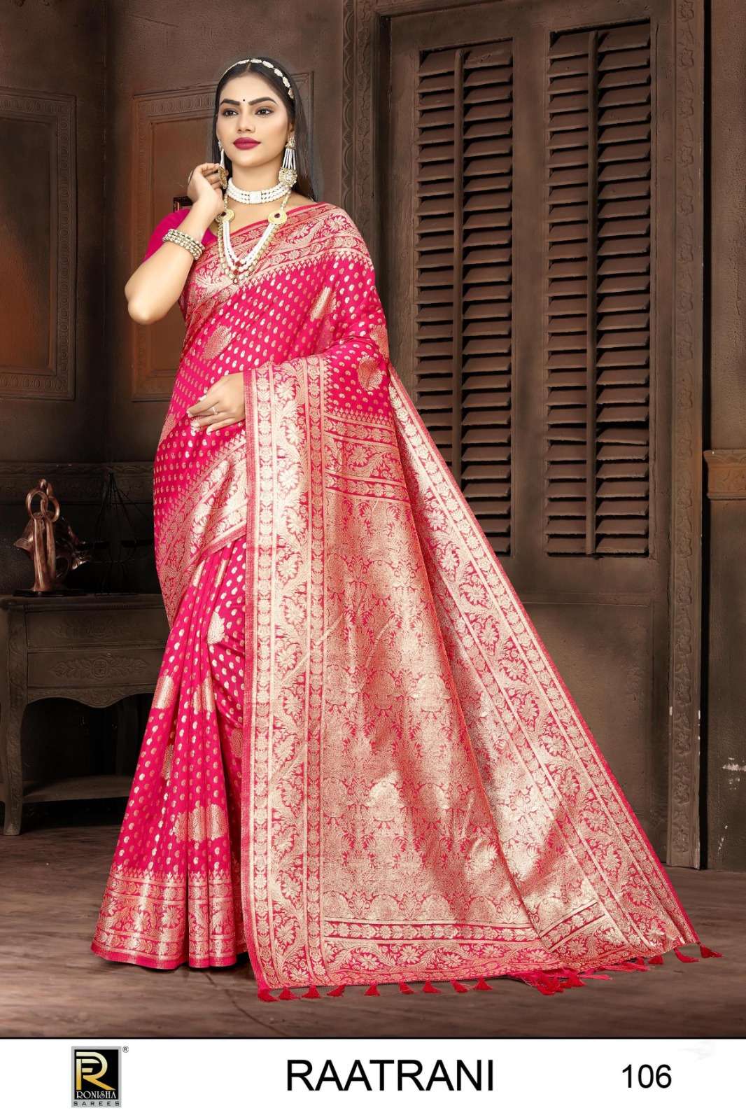 Ronisha Raatrani Banarasi Silk Saree Wholesale catalog