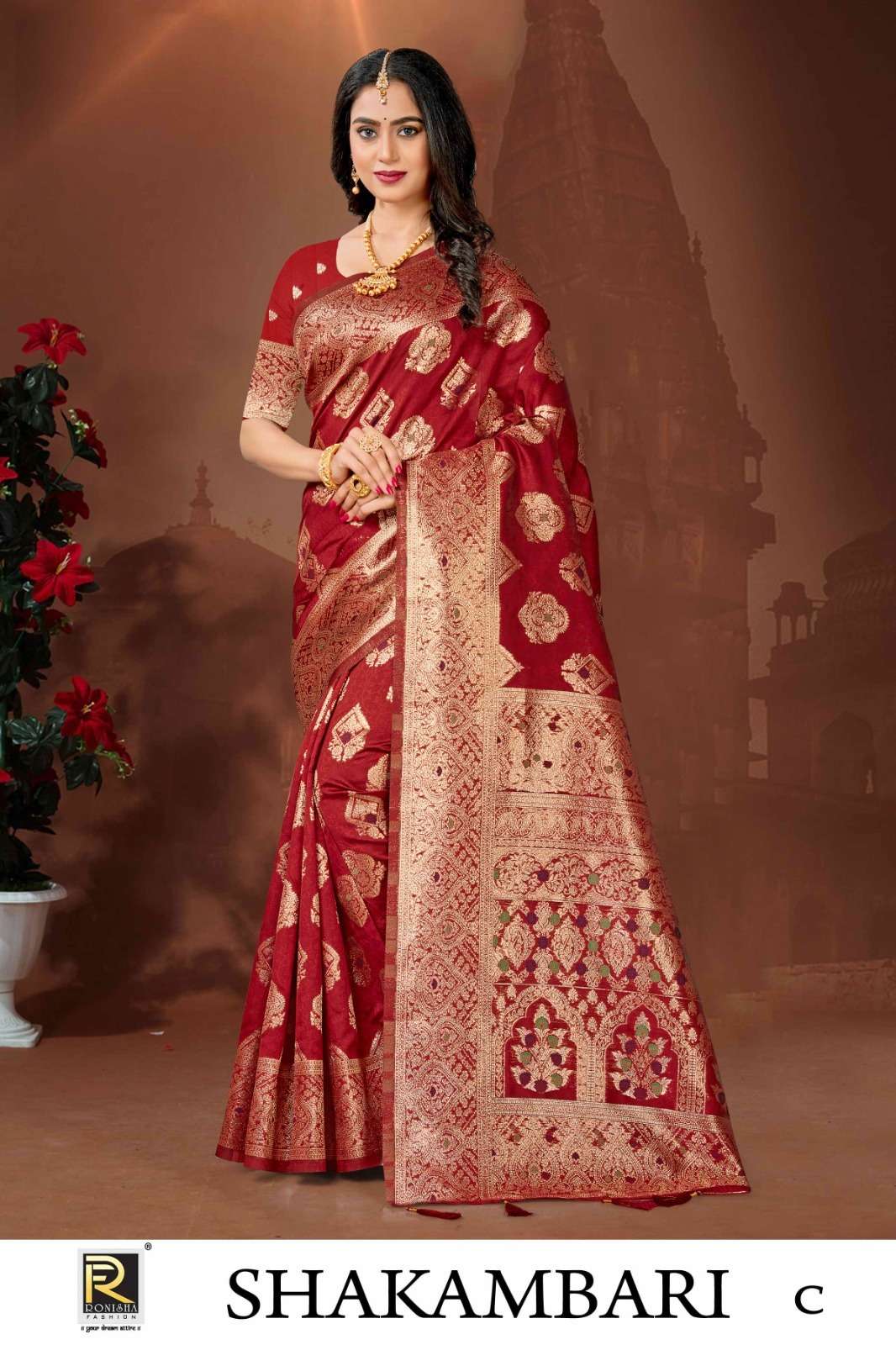 Ronisha Shakambari Banarasi Silk Saree Wholesale catalog