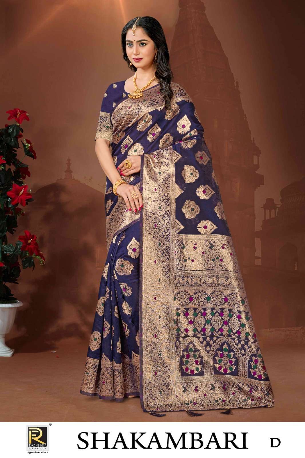 Ronisha Shakambari Banarasi Silk Saree Wholesale catalog