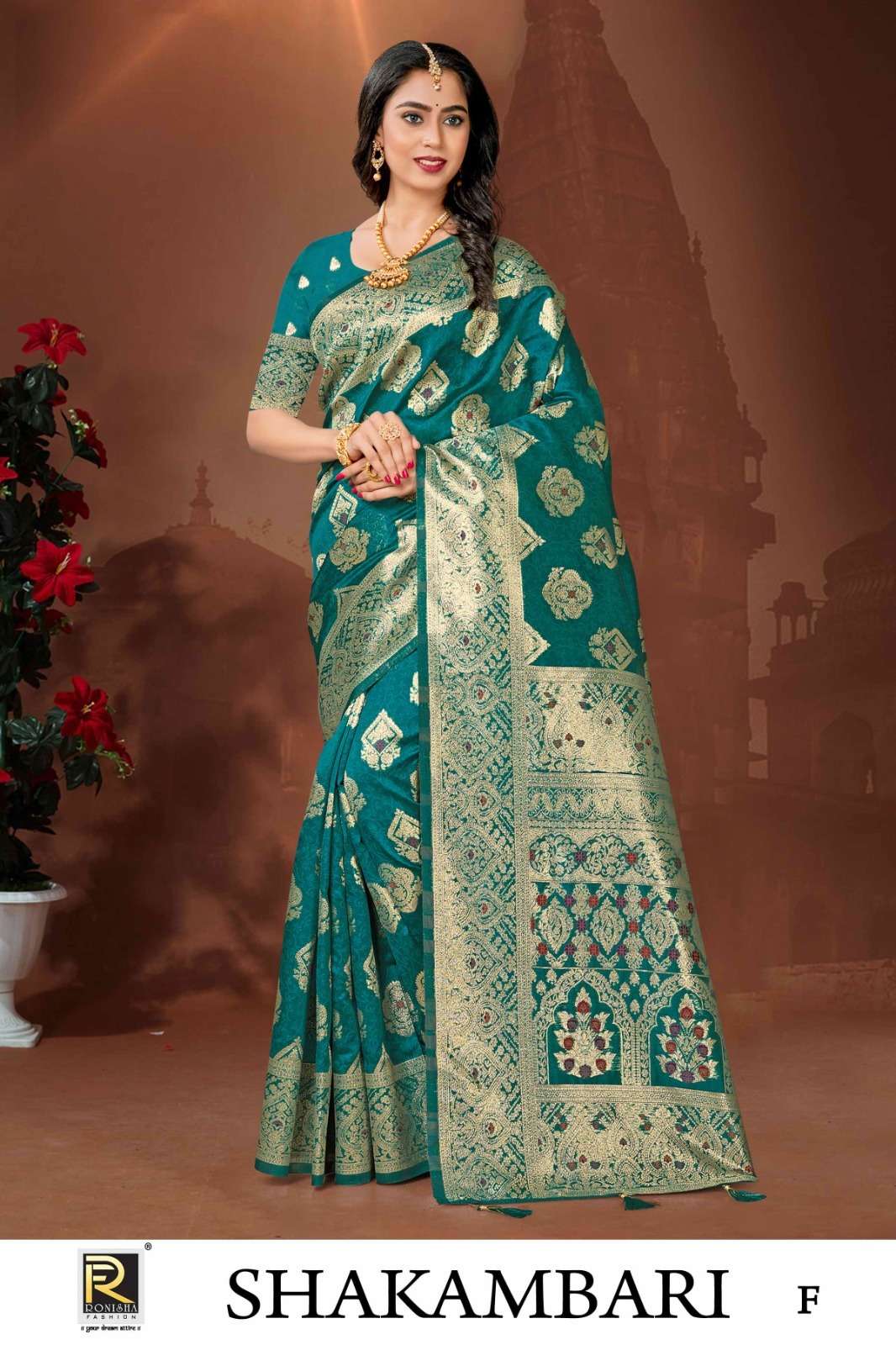 Ronisha Shakambari Banarasi Silk Saree Wholesale catalog