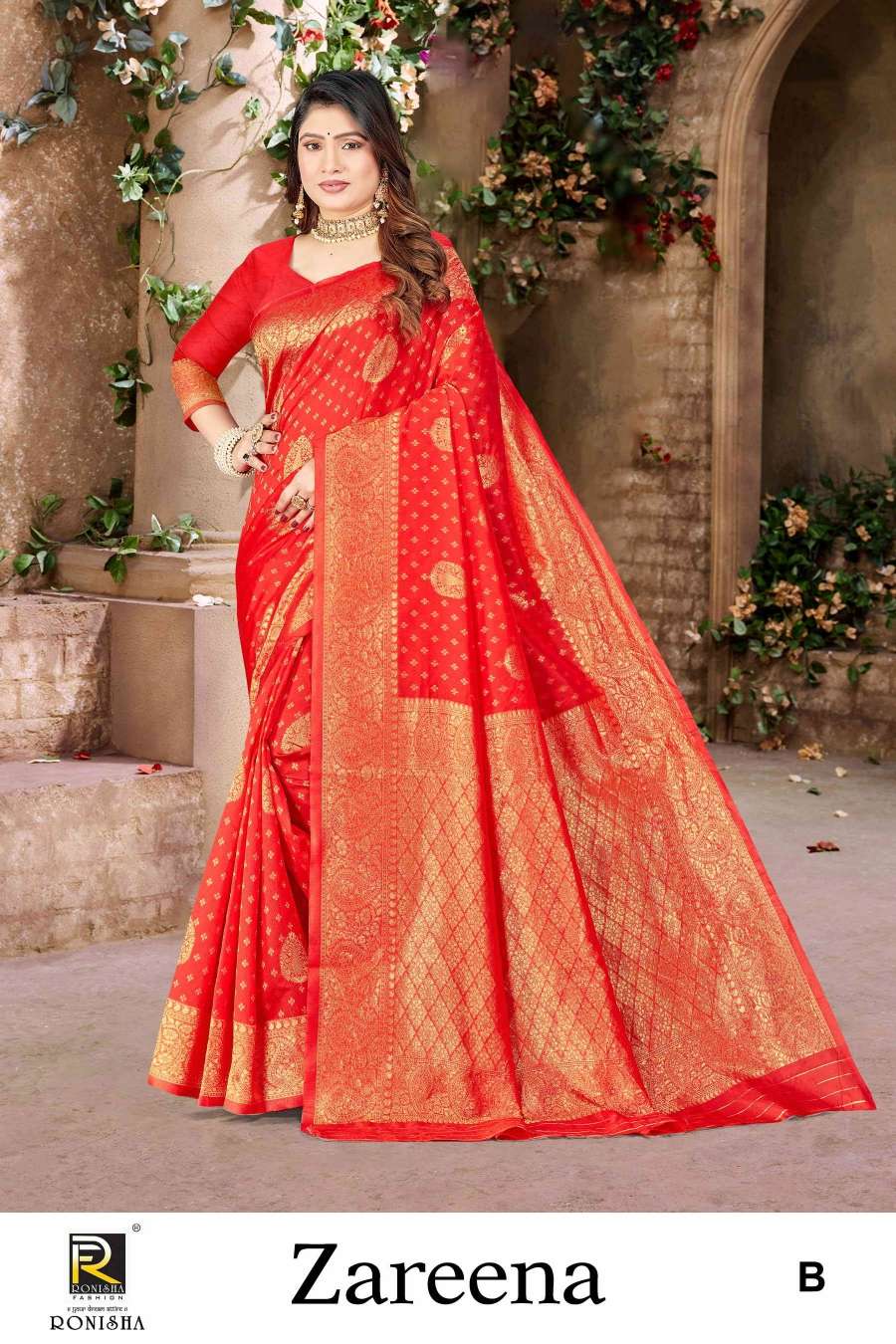 Ronisha Zareena Banarasi Silk Saree Wholesale catalog