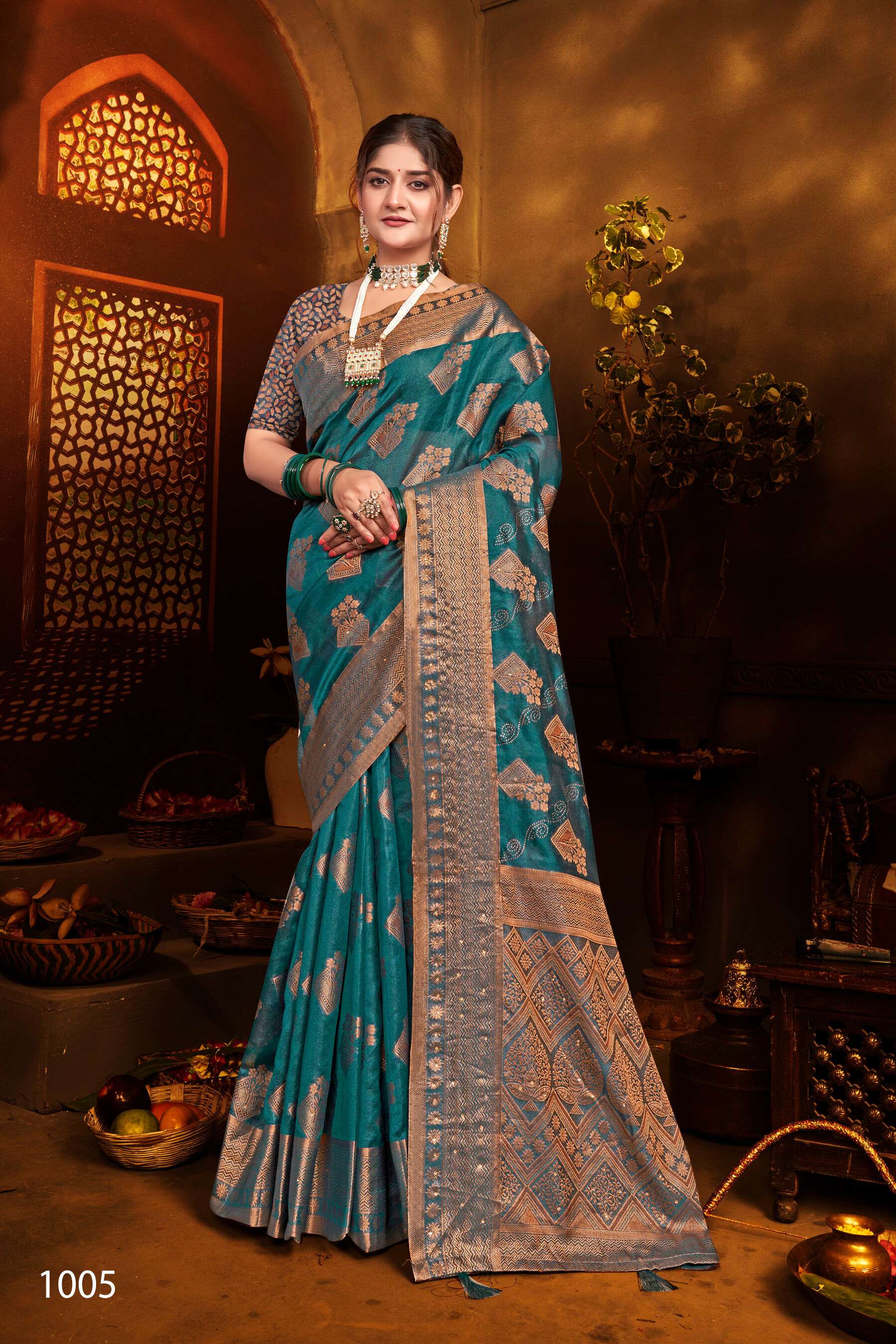 Saroj Gautami vol.4 Soft khadi organza saree Saree Wholesale catalog    