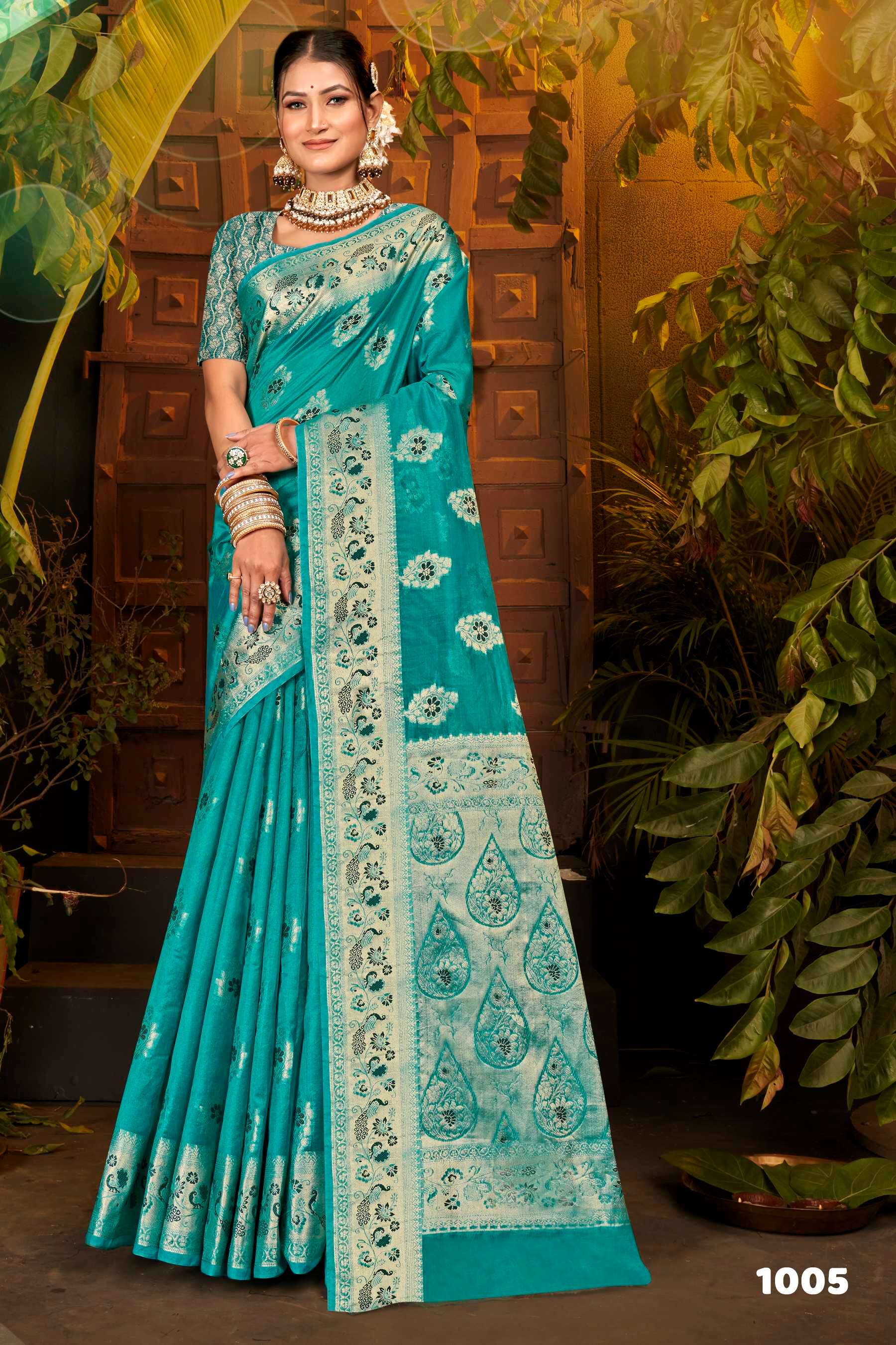 Saroj Haar Shringar vol.3 Premium cxc bright organza silk in bright matching Saree Wholesale catalog    
