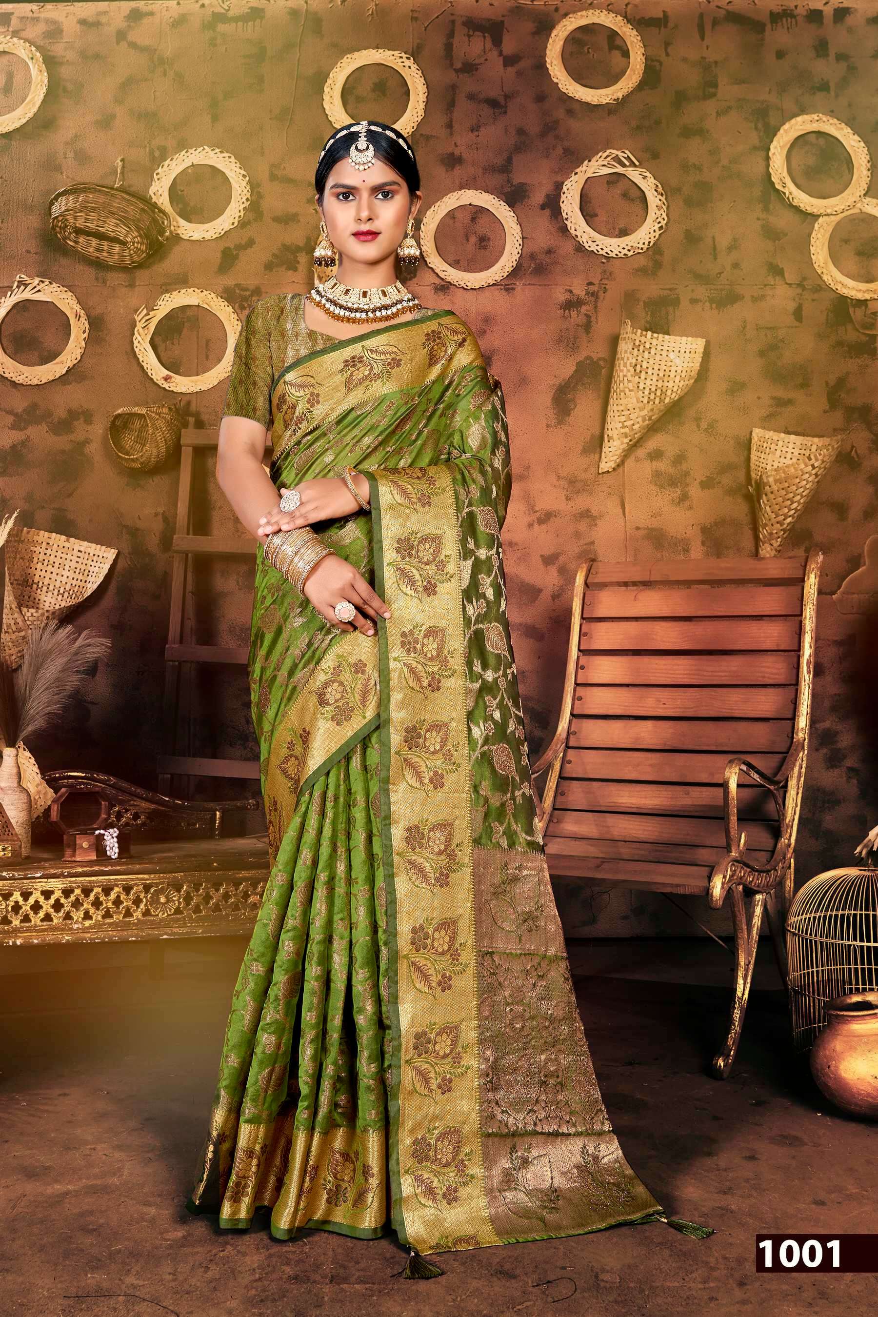 Saroj Hawa Mahal vol.2 Soft organza swarovski work Wholesale catalog    