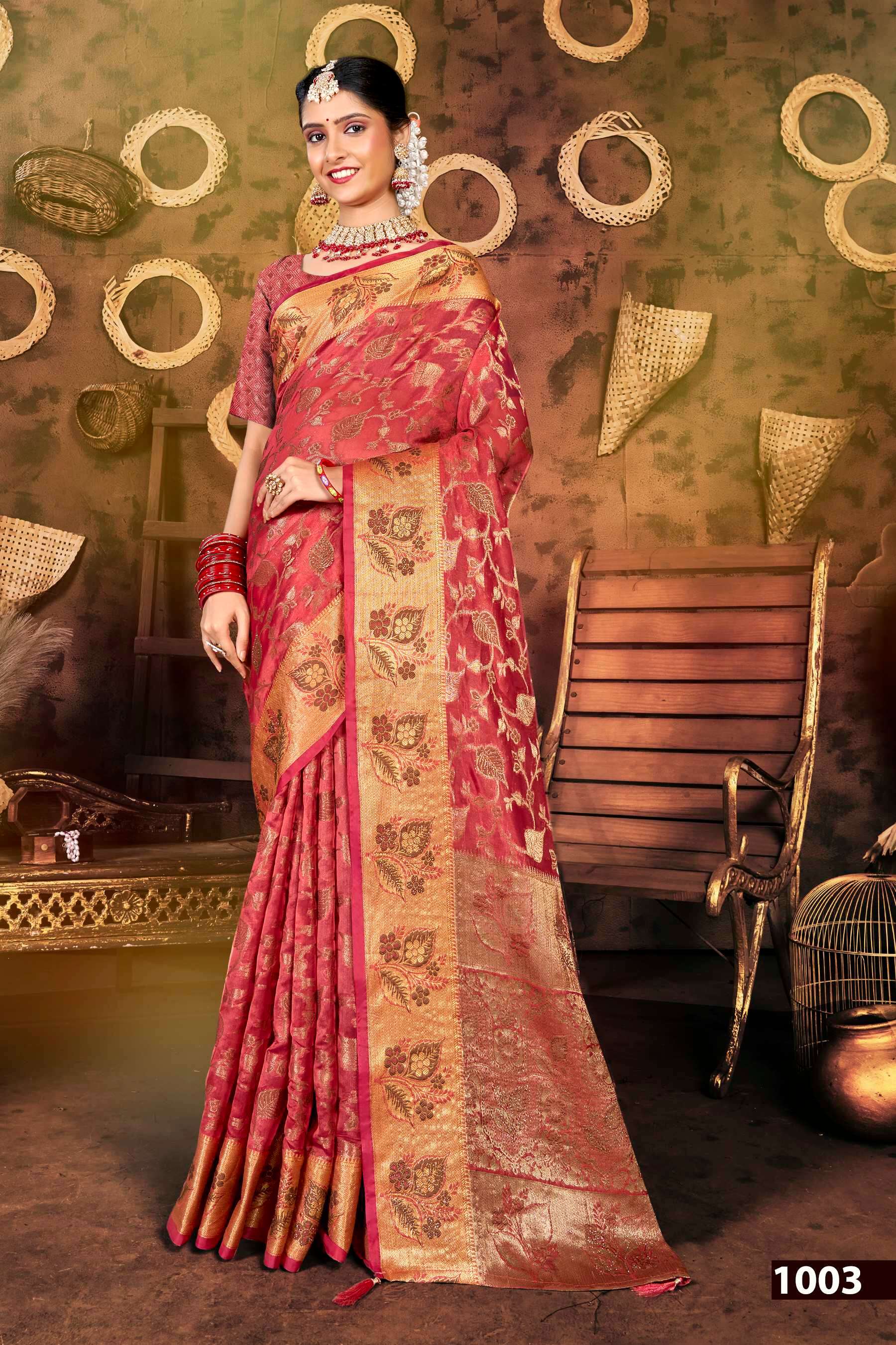Saroj Hawa Mahal vol.2 Soft organza swarovski work Wholesale catalog    