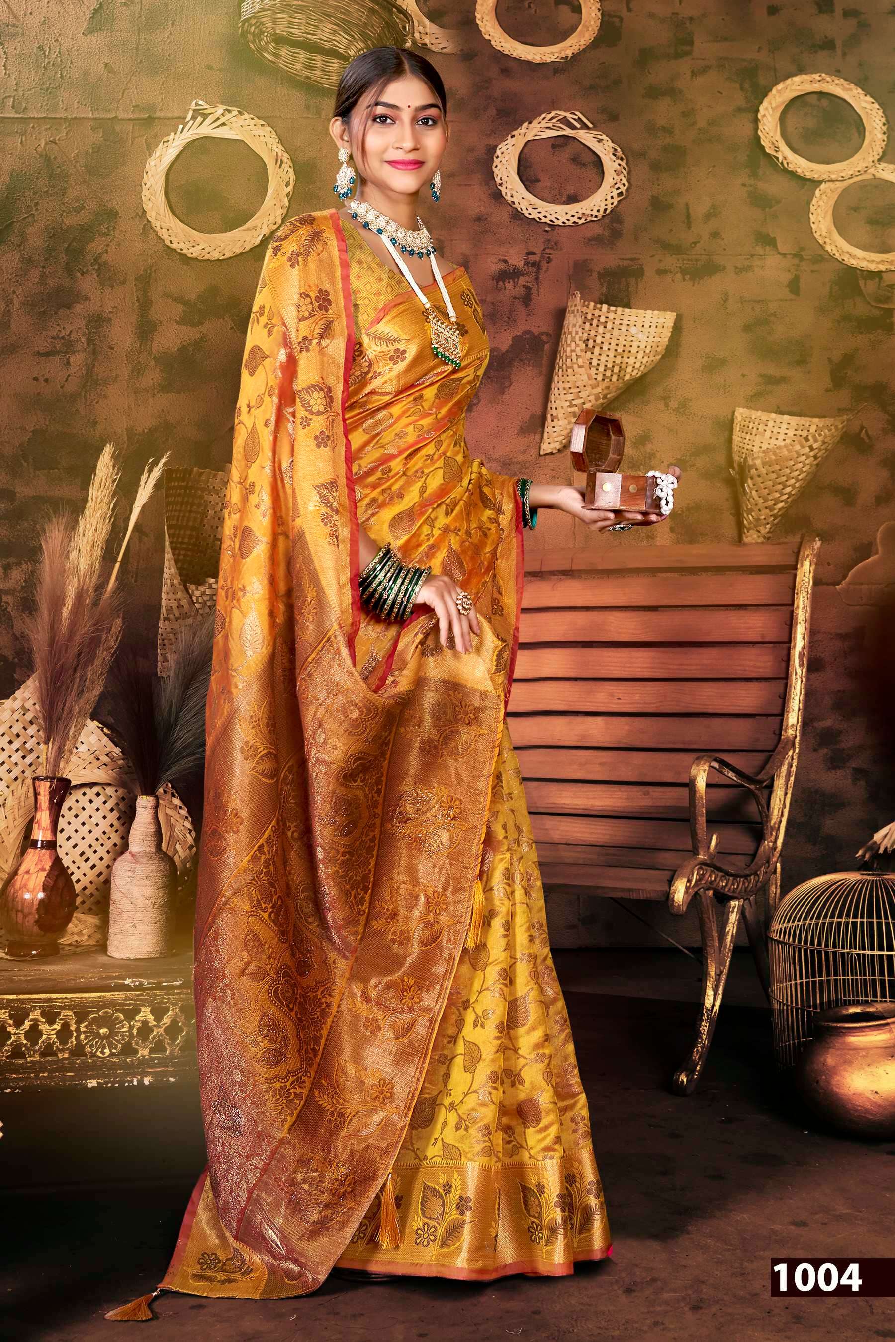 Saroj Hawa Mahal vol.2 Soft organza swarovski work Wholesale catalog    