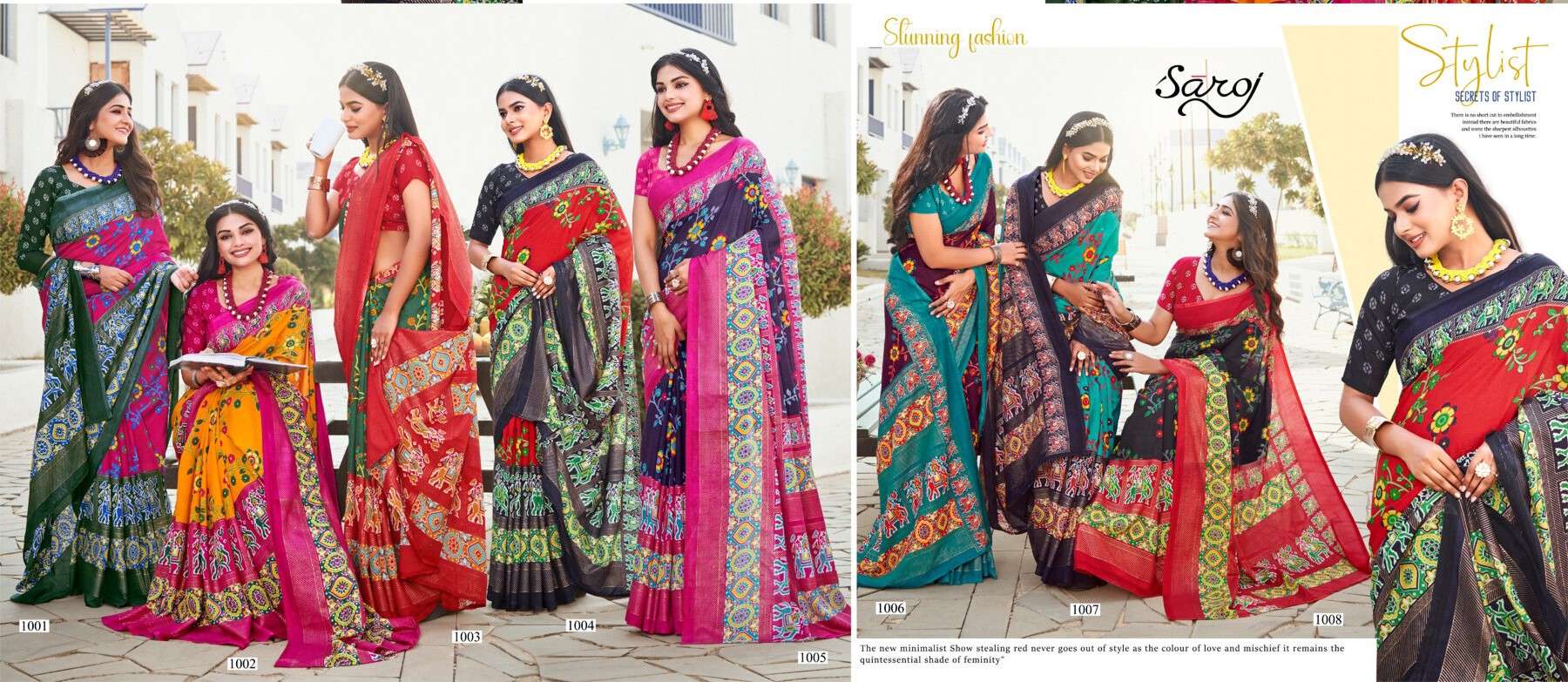 Saroj Ikkaya Patola  Vol 1 Soft  cotton silk saree  Wholesale catalog    