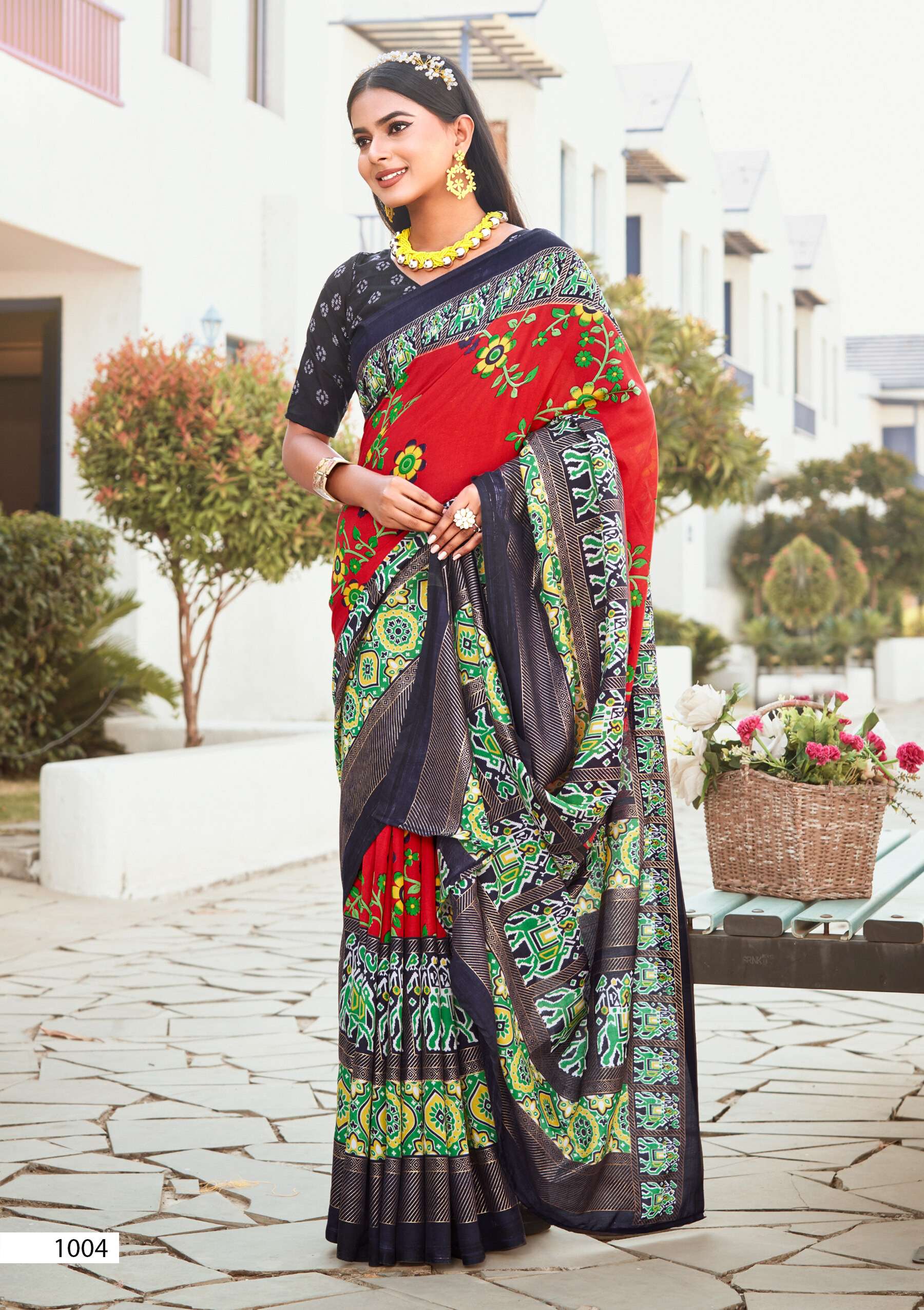 Saroj Ikkaya Patola  Vol 1 Soft  cotton silk saree  Wholesale catalog    