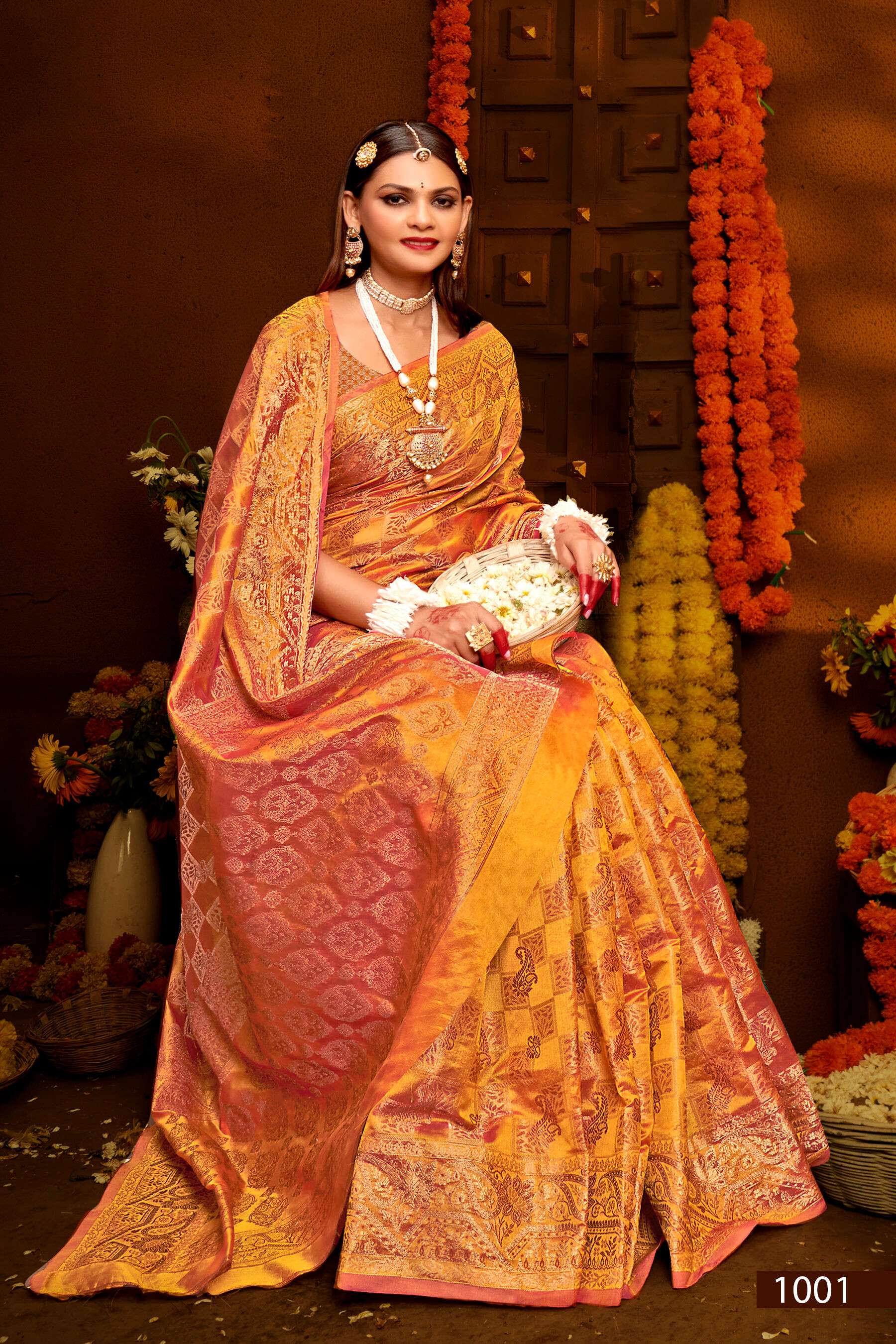 Saroj Jhalak Vol - 1 Soft organza saree with pure jari saree Wholesale catalog    