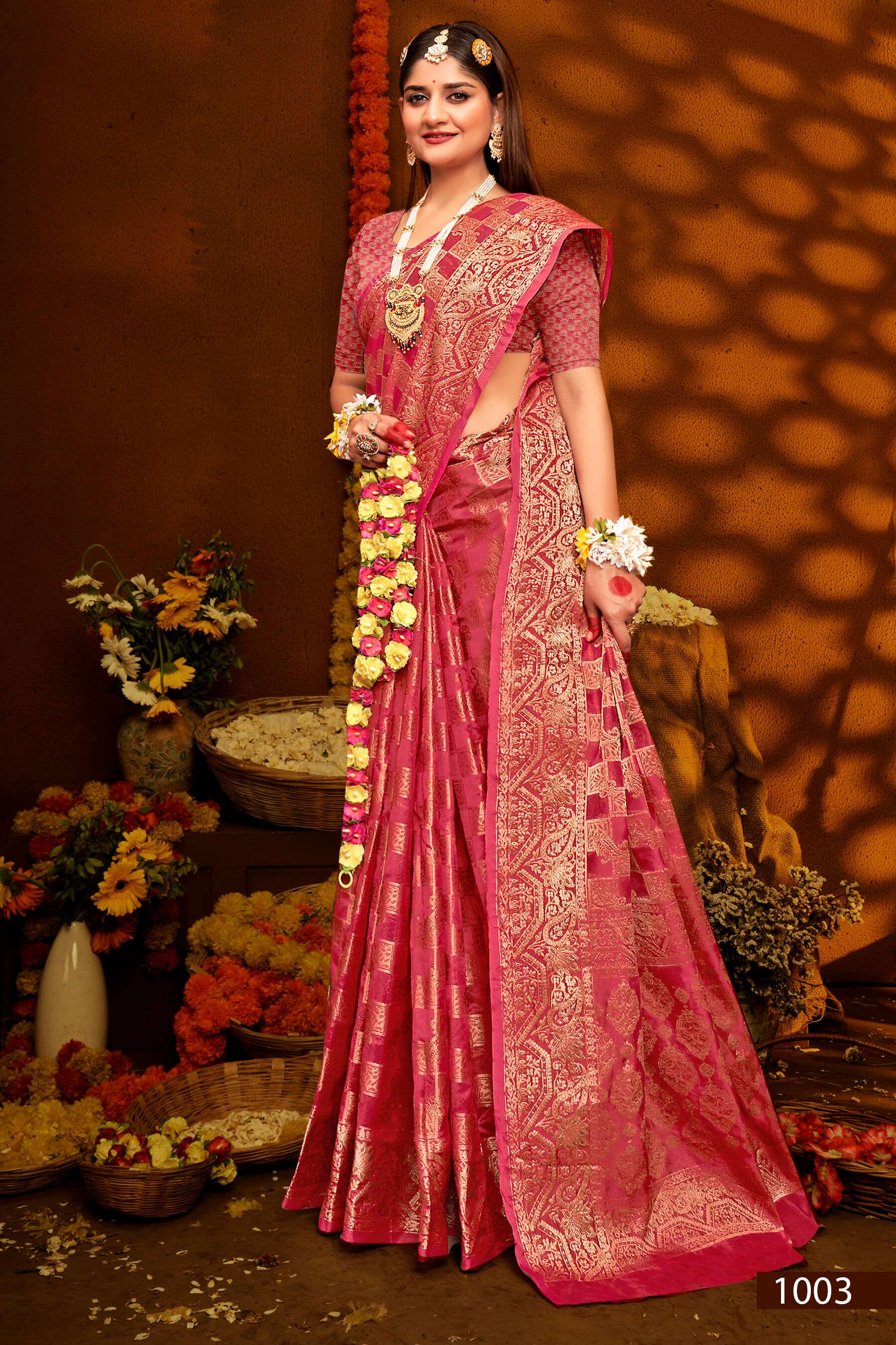 Saroj Jhalak Vol - 1 Soft organza saree with pure jari saree Wholesale catalog    