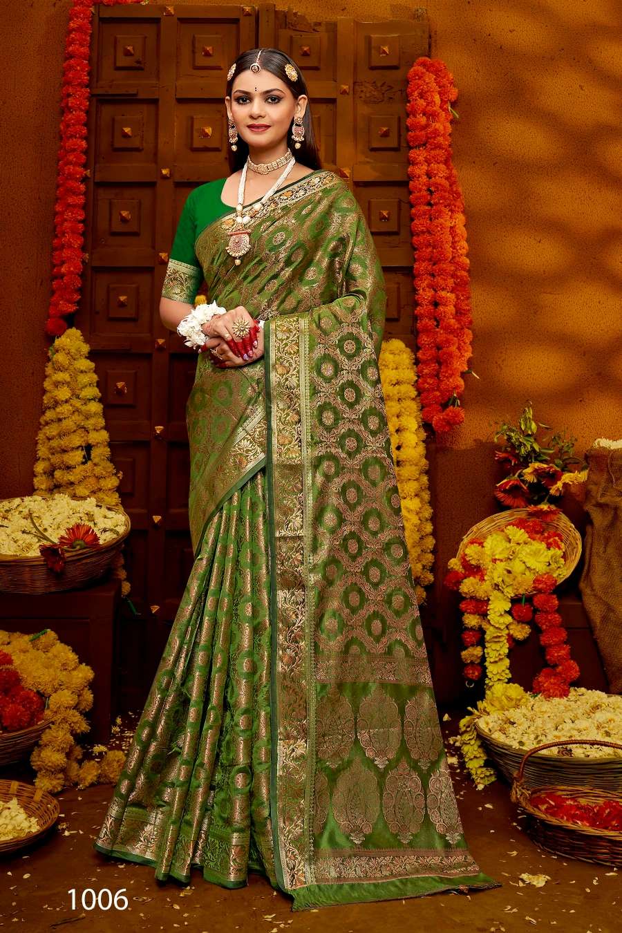 Saroj Jhalak Vol - 6 Soft Orgenza saree with pure jari Saree Wholesale catalog    