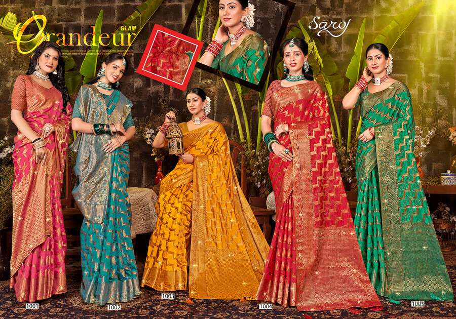 Saroj Kum kum Vol.3 Dola silk with heavy swarvoski work Wholesale catalog    