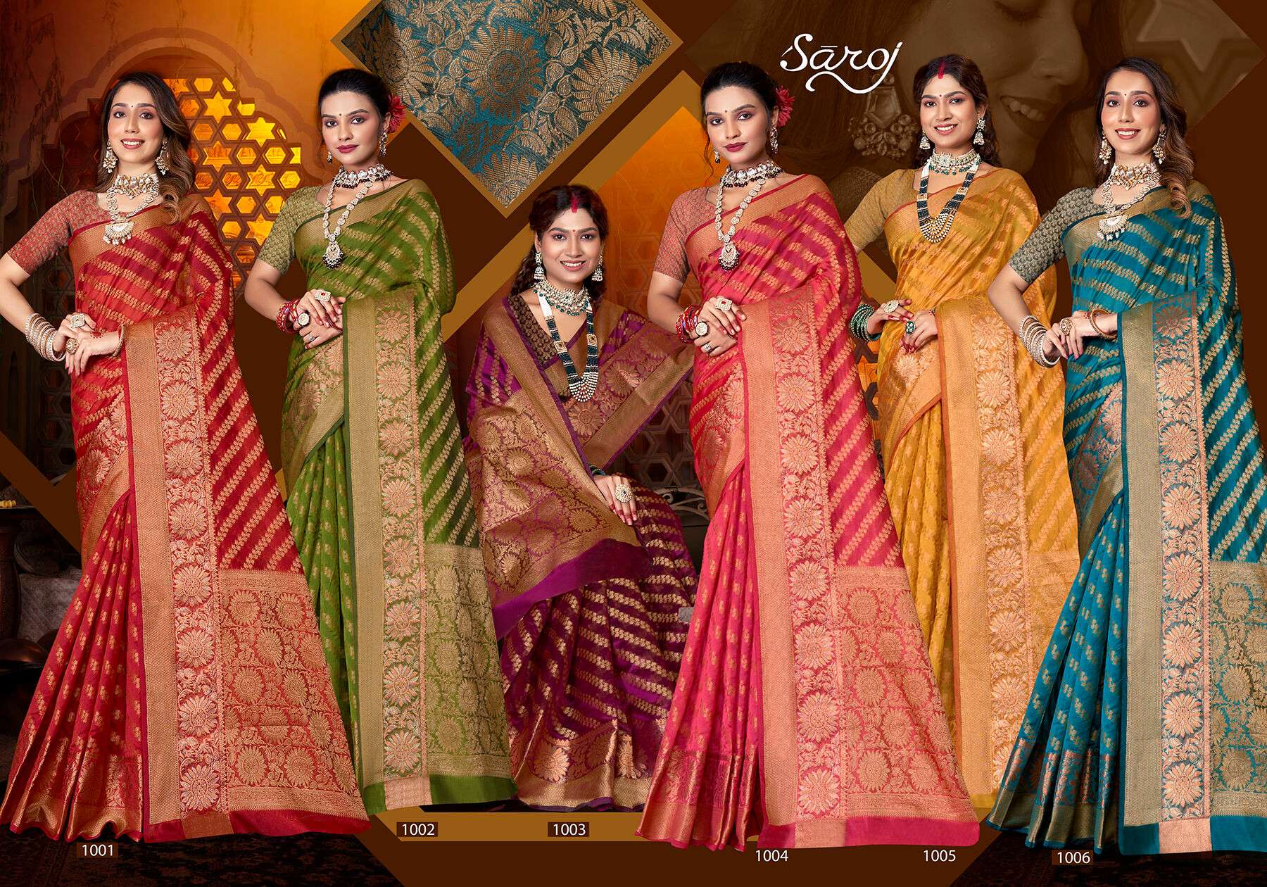 Saroj Madhubala Vol.3 Soft organza Wholesale catalog    