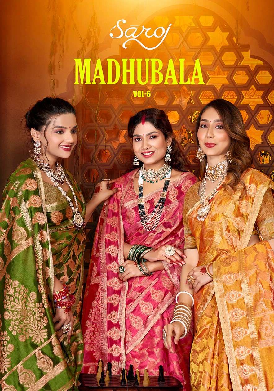 Saroj Madhubala Vol.6 Soft organza Wholesale catalog    