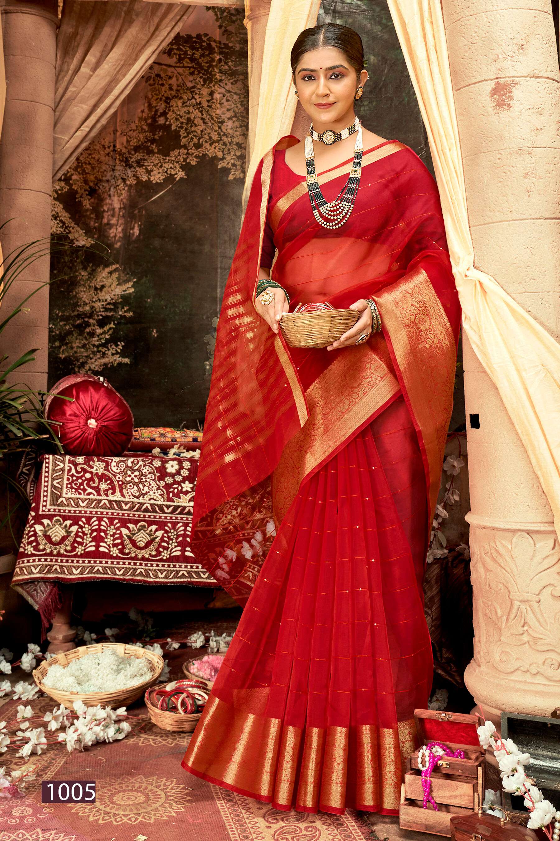 Saroj  Niharika Vol - 1 Soft organza silk  with heavy seqence sareeWholesale catalog    