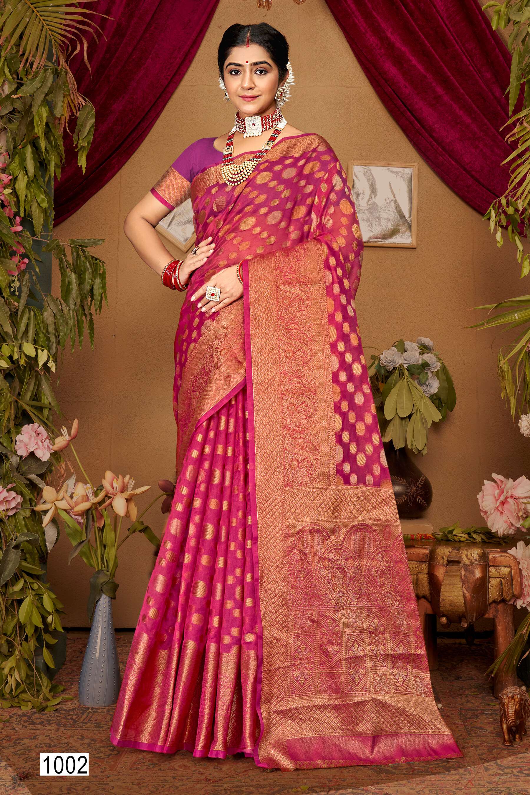 Saroj Radha Mohan Vol.6 Soft organza rich pallu saree Wholesale catalog  